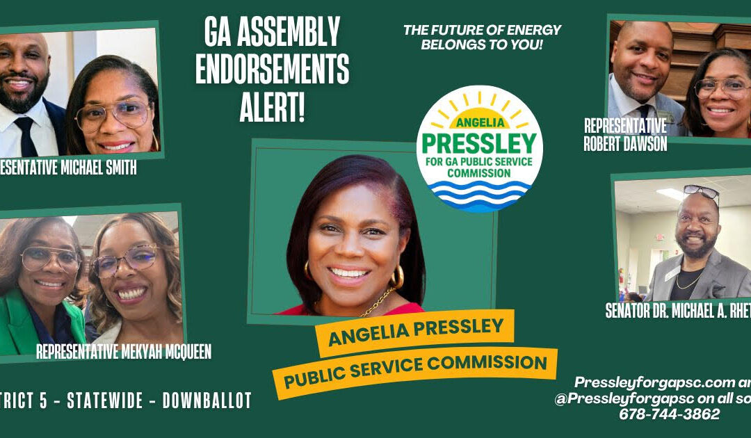 Georgia Assembly Members Endorse Angelia Pressley for Public Service Commission